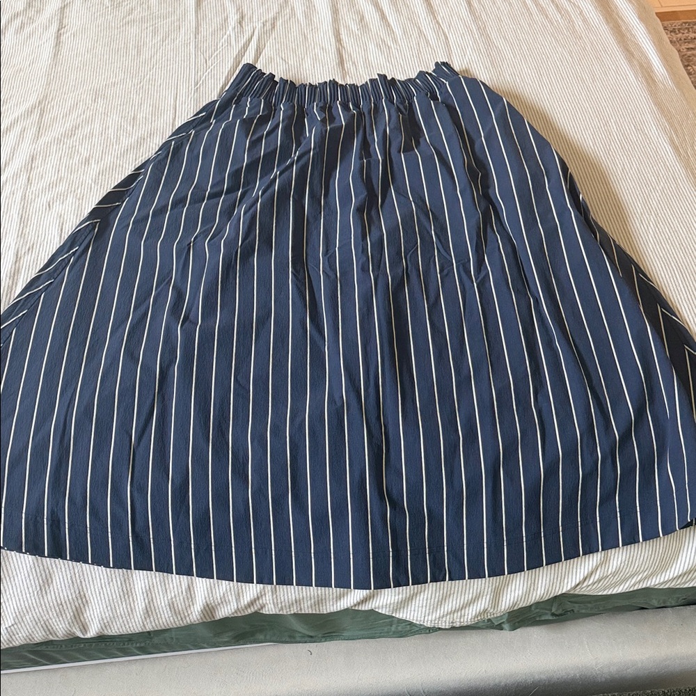 lululemon athletica Navy Blue Pinstripe Skater Skirt